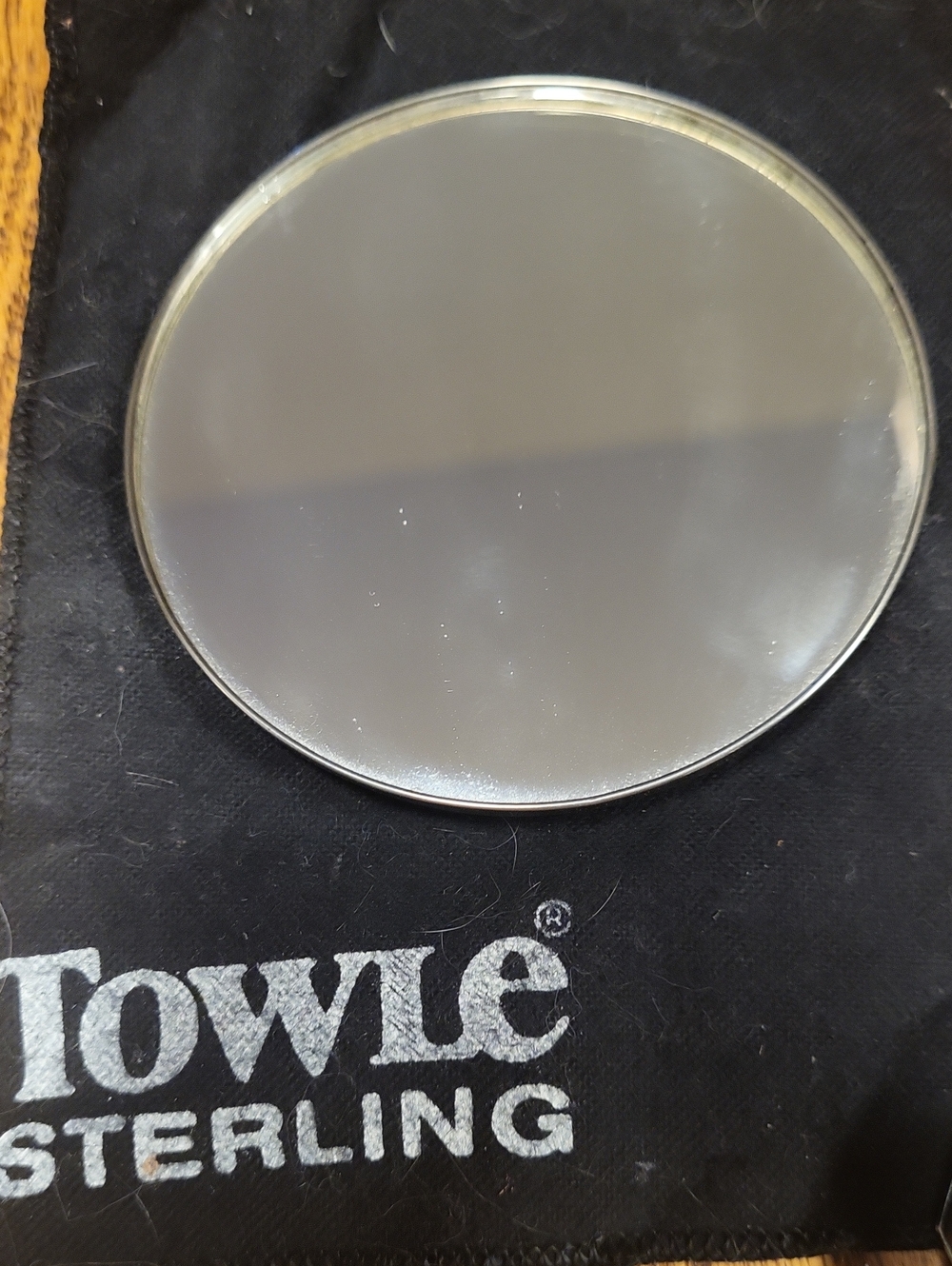 Towle Sterling Silver Repouse Compact/Mirror Purse Mirror With Rare  Pouch - Picture 3 of 5